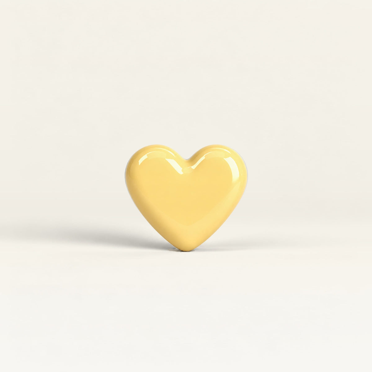 Heart – handcrafted ceramic decor in Soft yellow