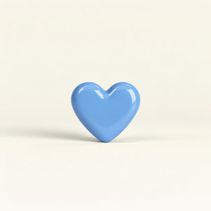 Heart – handcrafted ceramic decor in Pastel sky blue