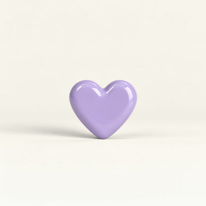 Heart – handcrafted ceramic decor in Light lavender purple