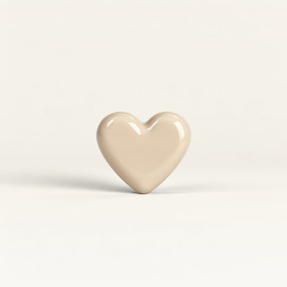 Heart – handcrafted ceramic decor in Light beige