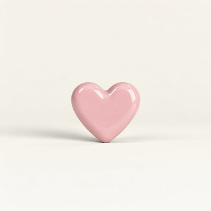 Heart – handcrafted ceramic decor in Light pastel pink