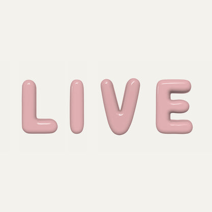 Word LIVE - handcrafted ceramic decor