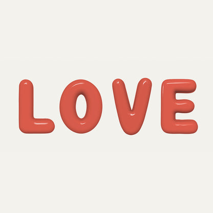 Word LOVE - handcrafted ceramic decor