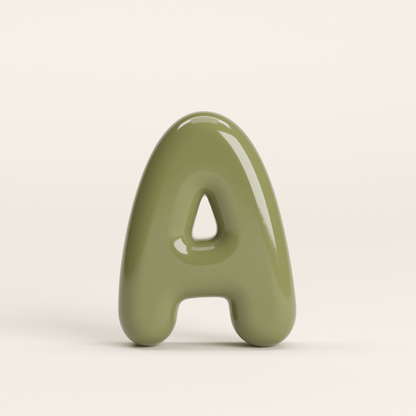 Letter A – handcrafted ceramic decor