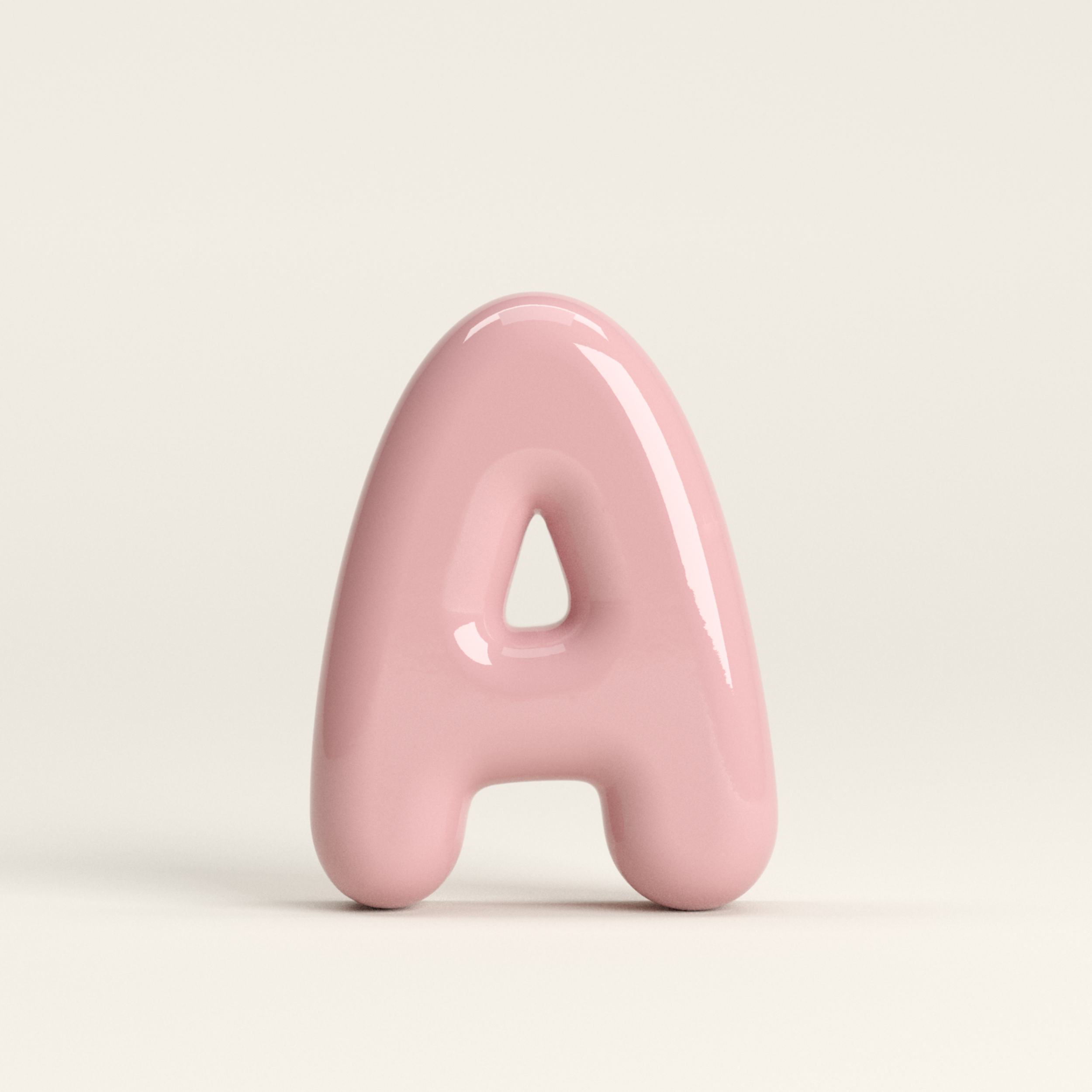 Letter A – handcrafted ceramic decor