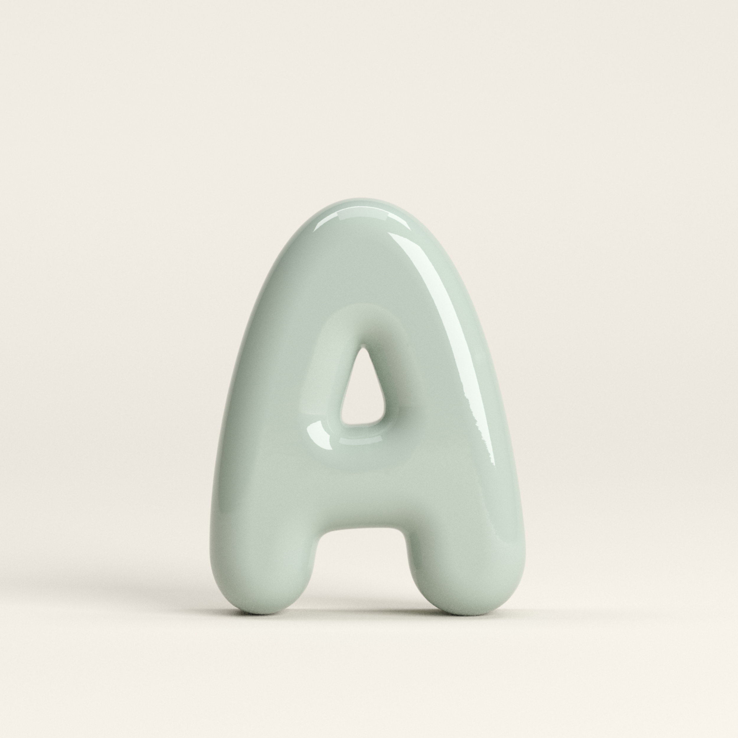 Letter A – handcrafted ceramic decor