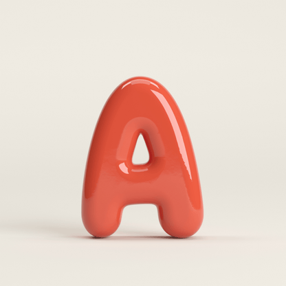 Letter A – handcrafted ceramic decor
