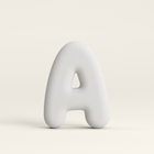 Letter A –  Unglazed ceramic decor
