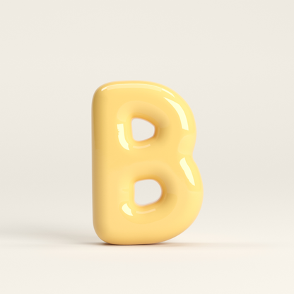 Letter B – handcrafted ceramic decor