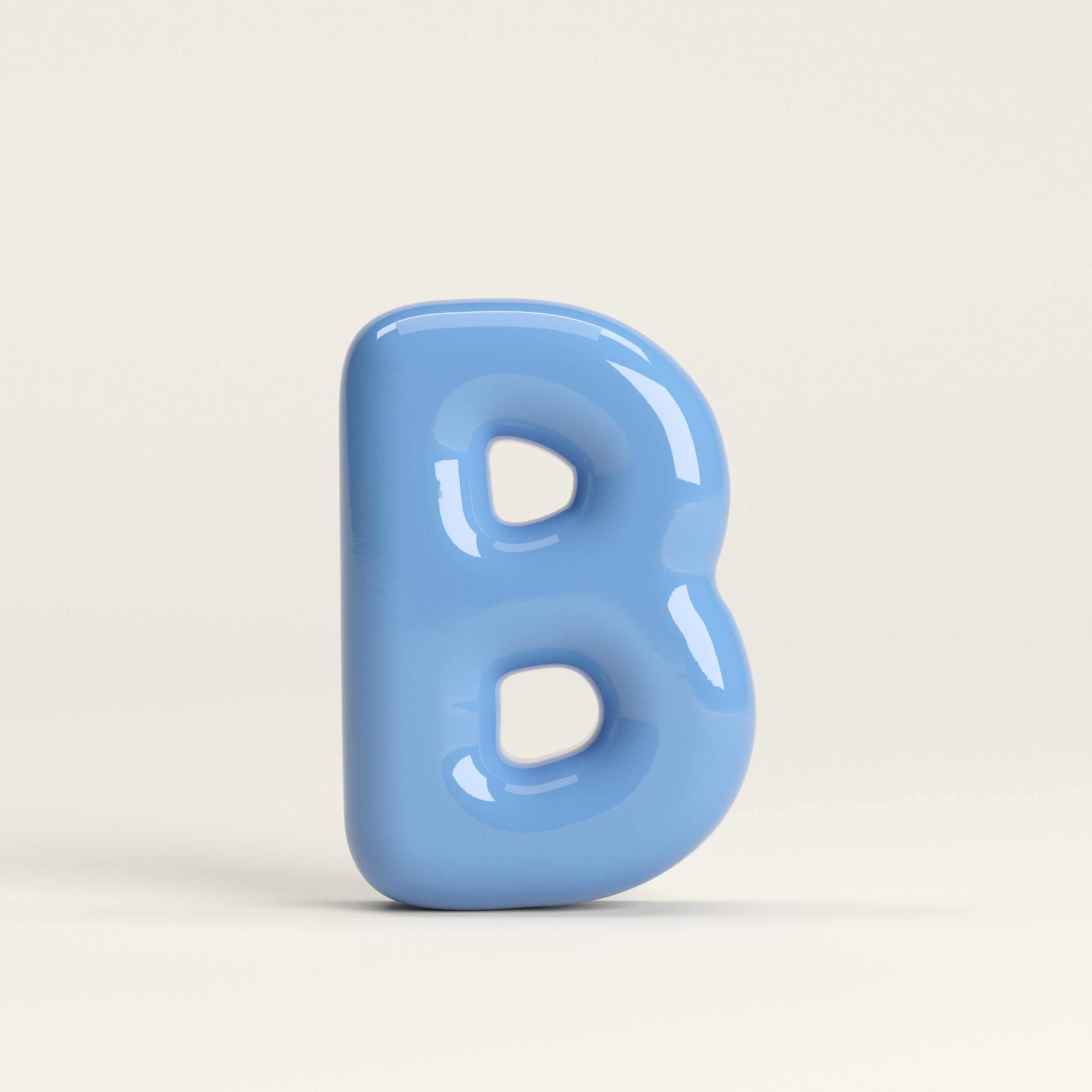 Letter B – handcrafted ceramic decor