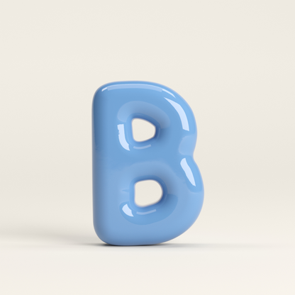 Letter B – handcrafted ceramic decor