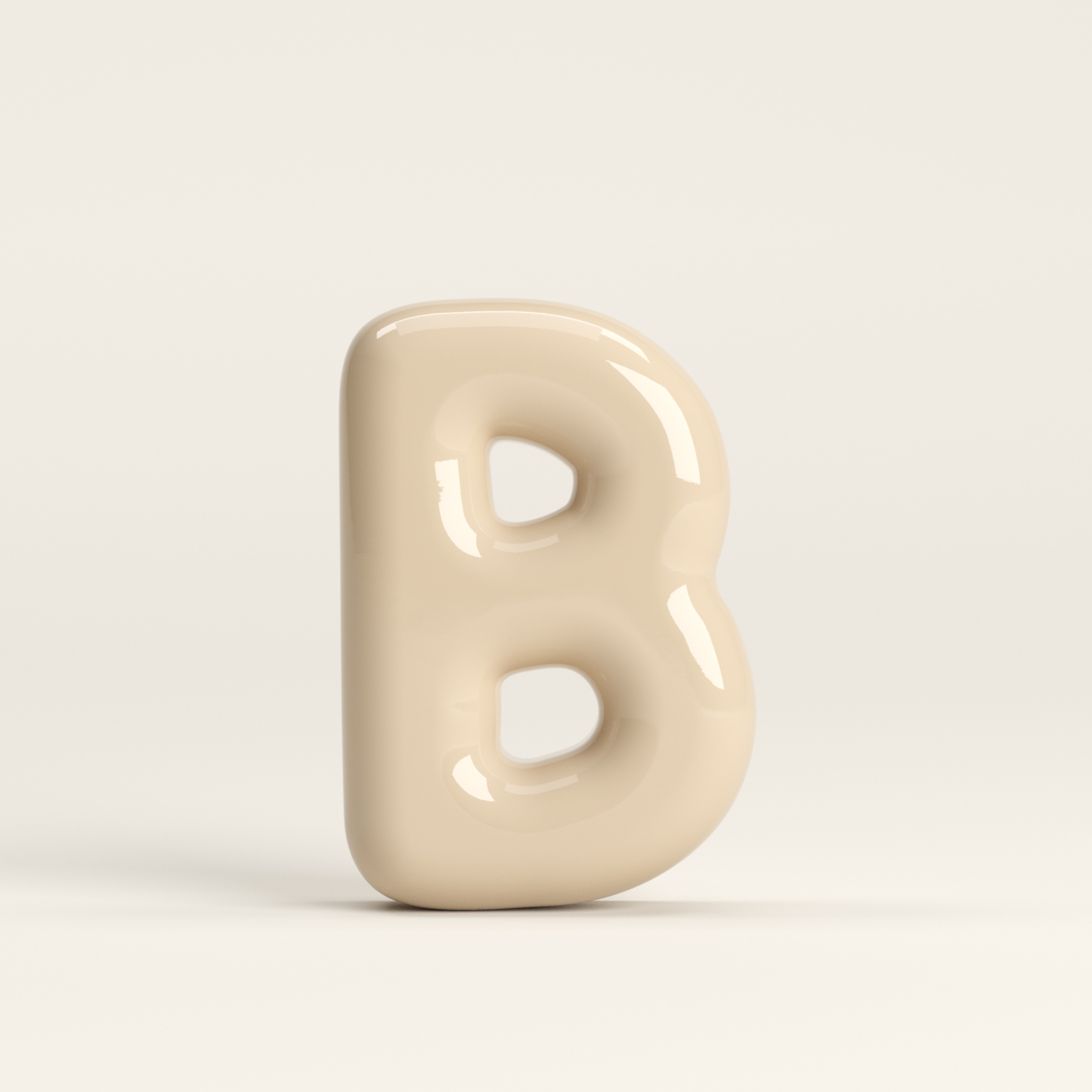 Letter B – handcrafted ceramic decor