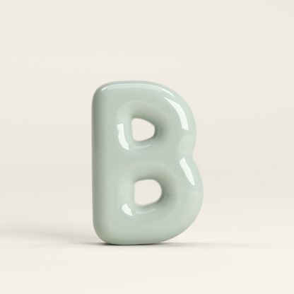 Letter B – handcrafted ceramic decor