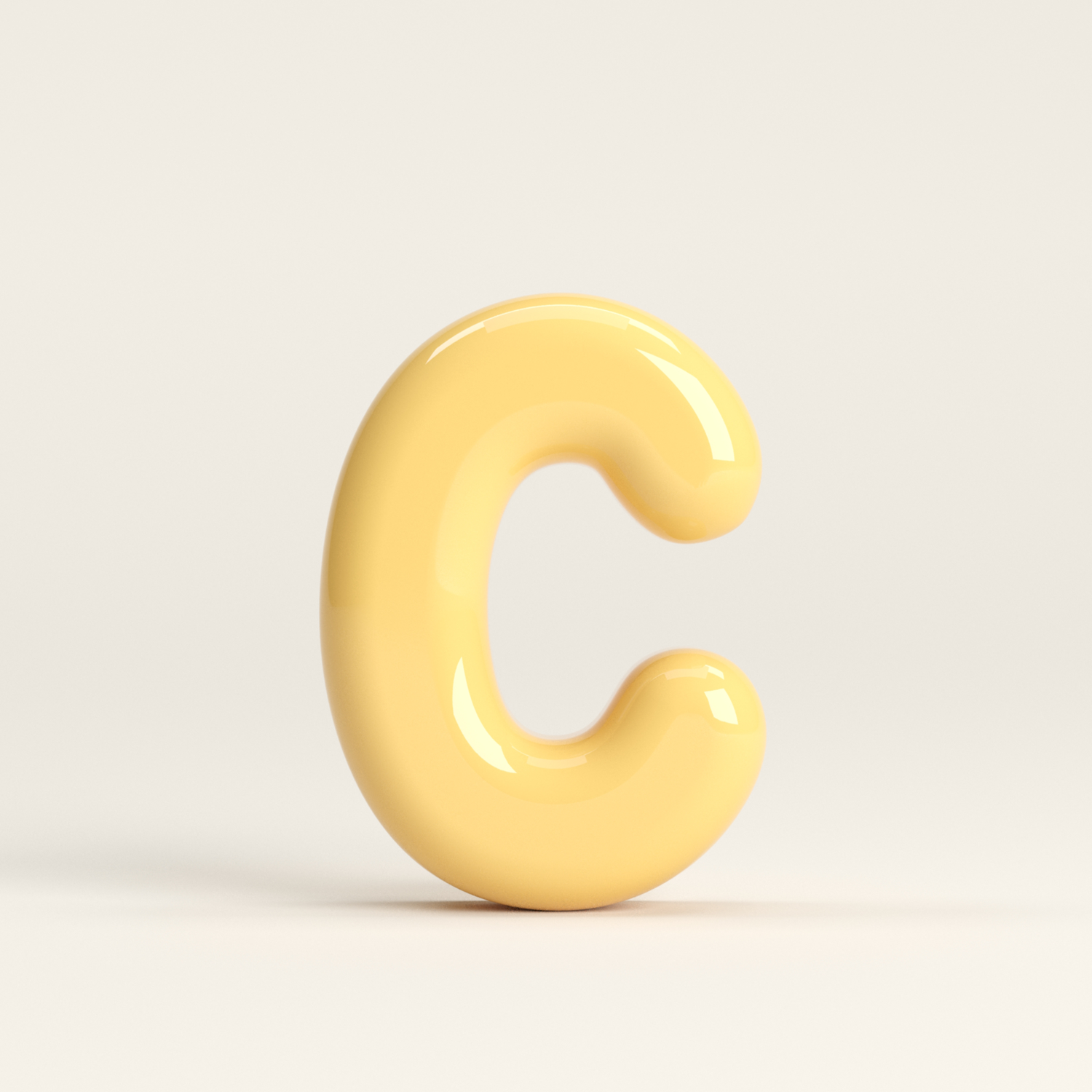 Letter C – handcrafted ceramic decor