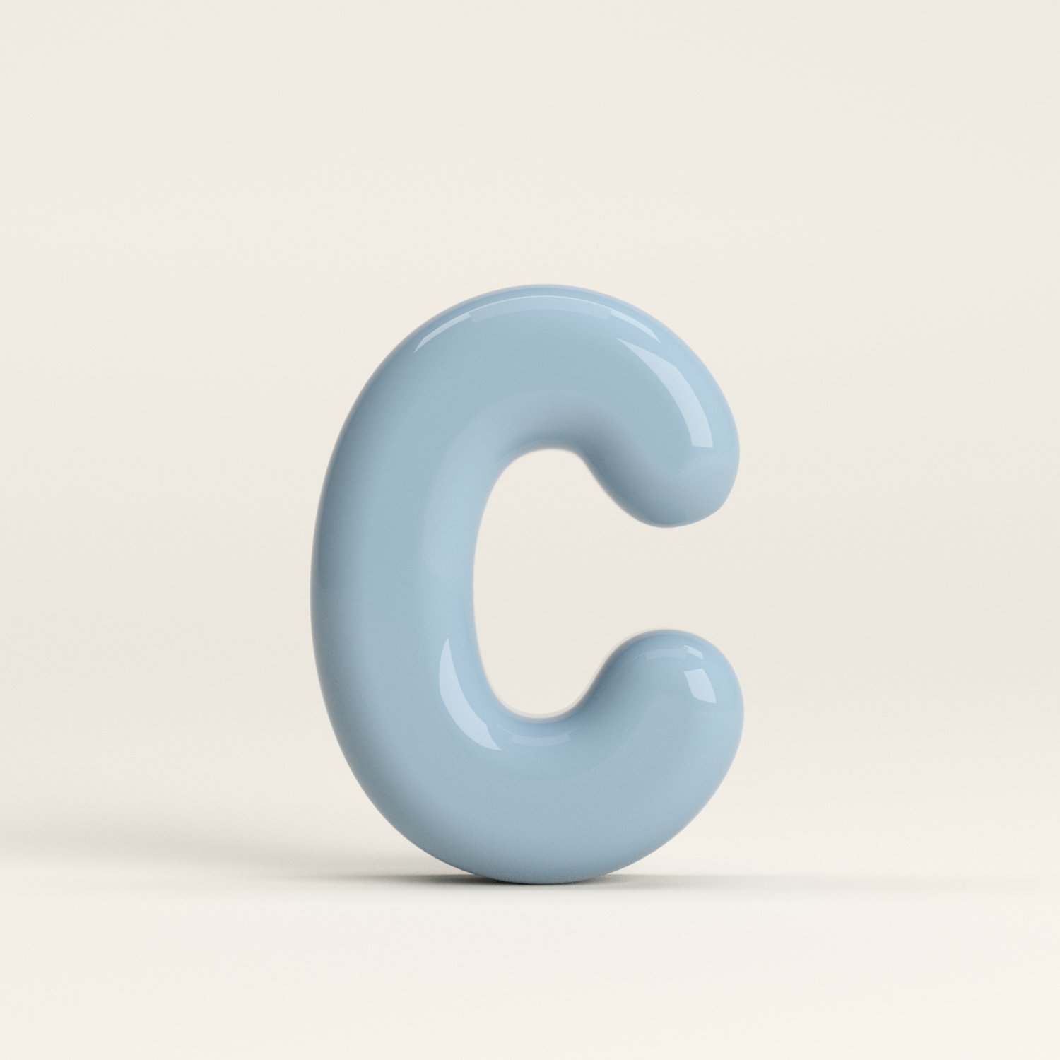 Letter C – handcrafted ceramic decor