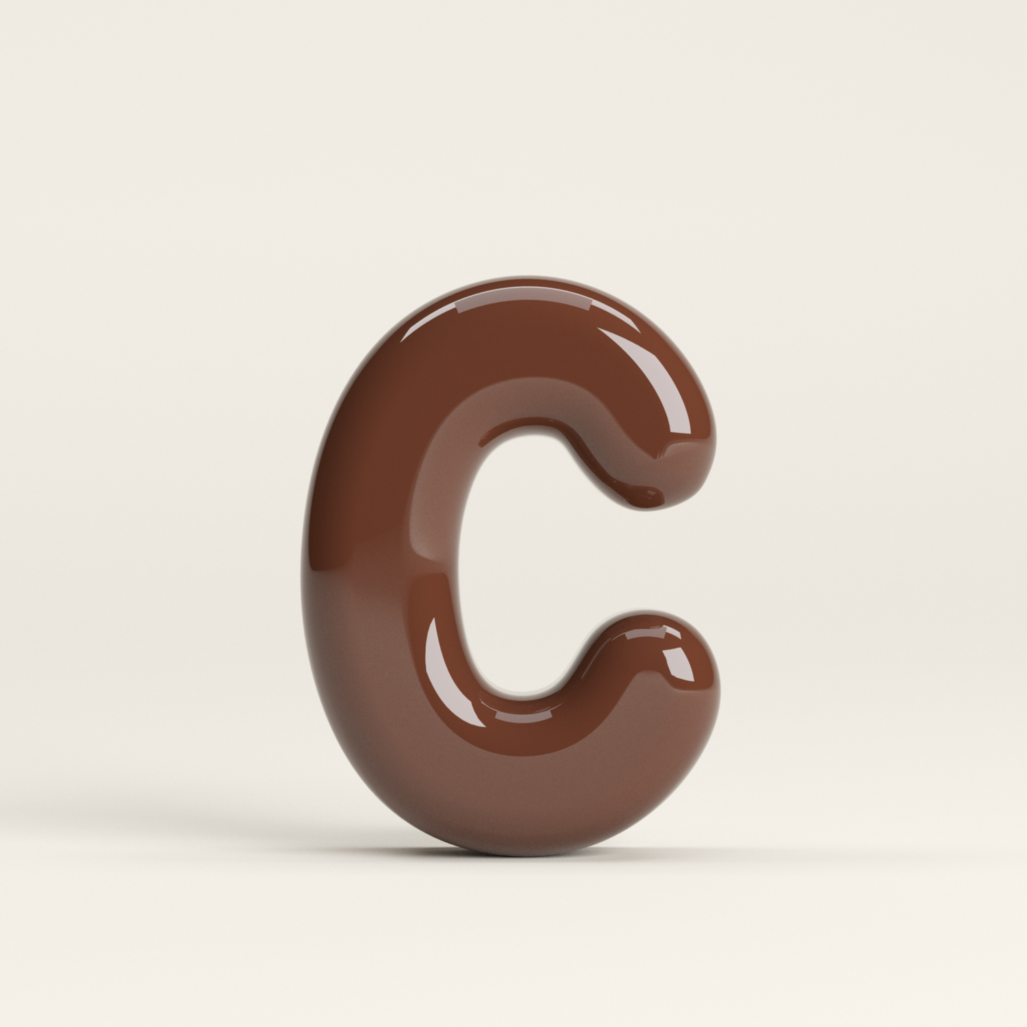 Letter C – handcrafted ceramic decor