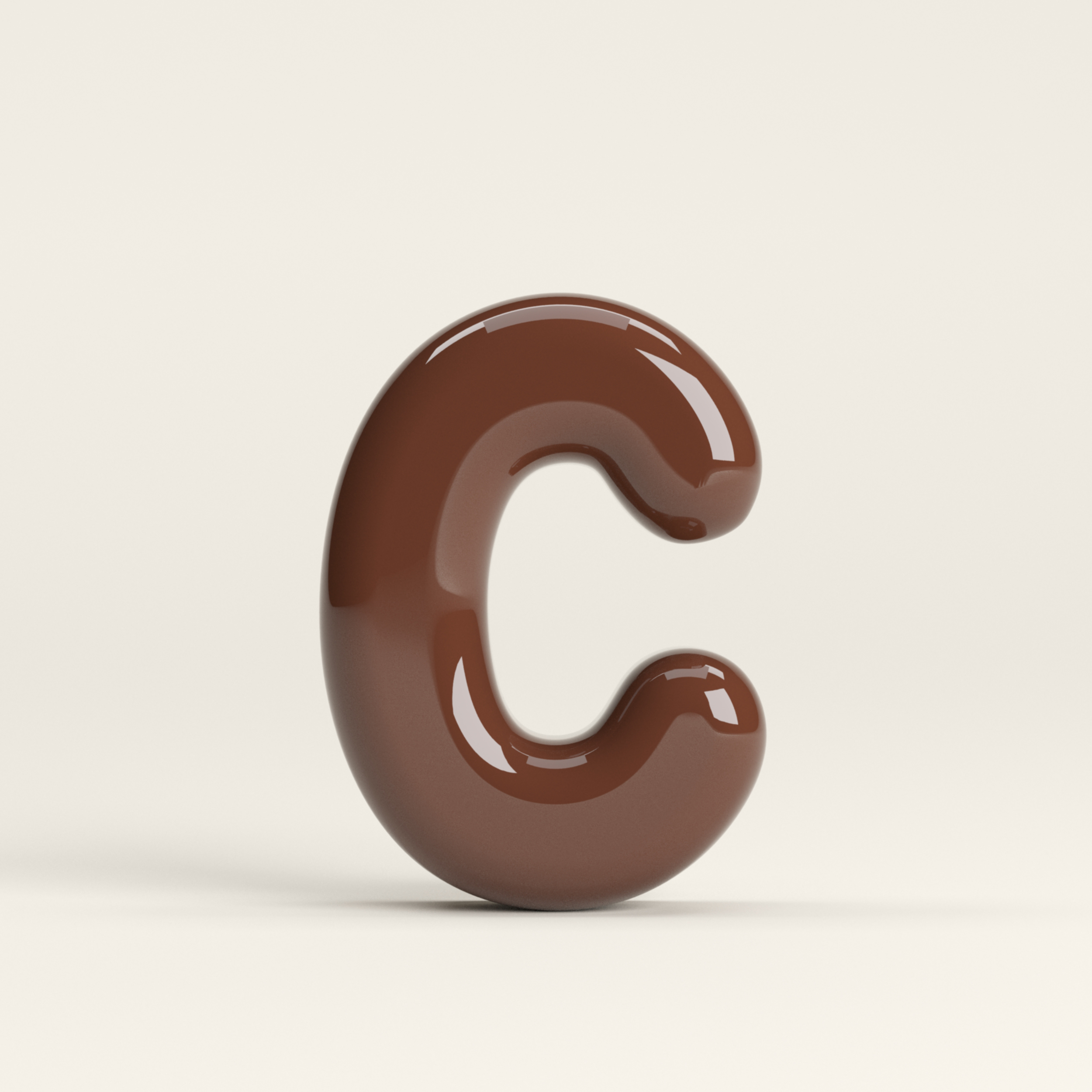 Letter C – handcrafted ceramic decor