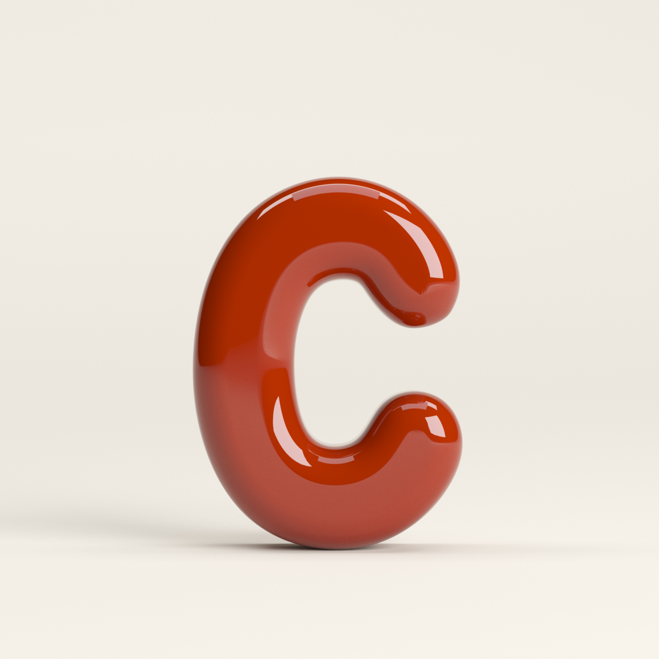 Letter C – handcrafted ceramic decor