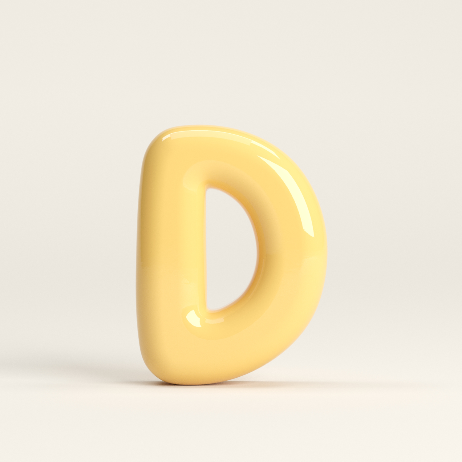 Letter D – handcrafted ceramic decor