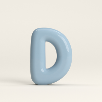 Letter D – handcrafted ceramic decor
