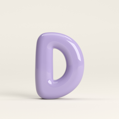 Letter D – handcrafted ceramic decor