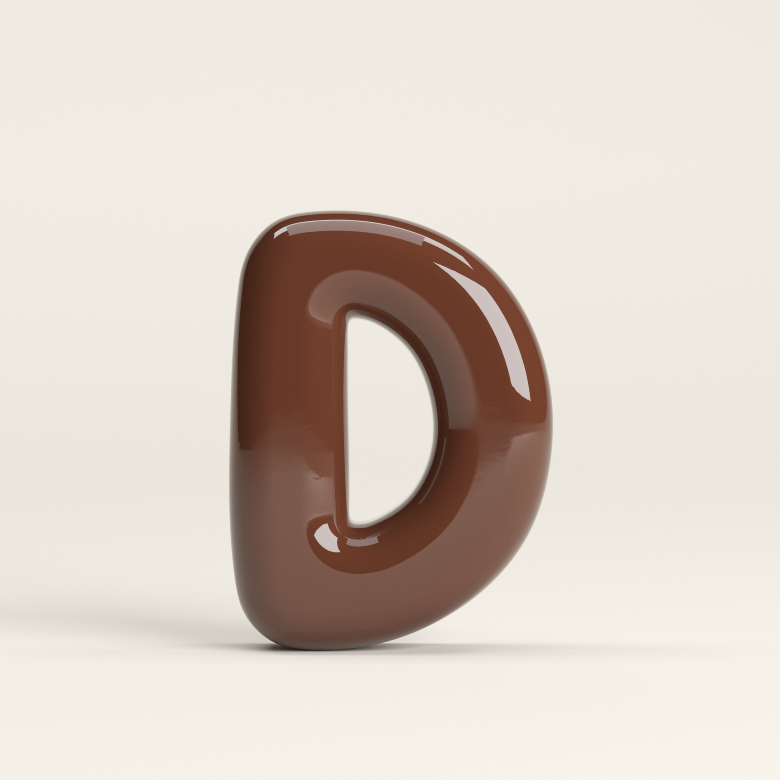 Letter D – handcrafted ceramic decor