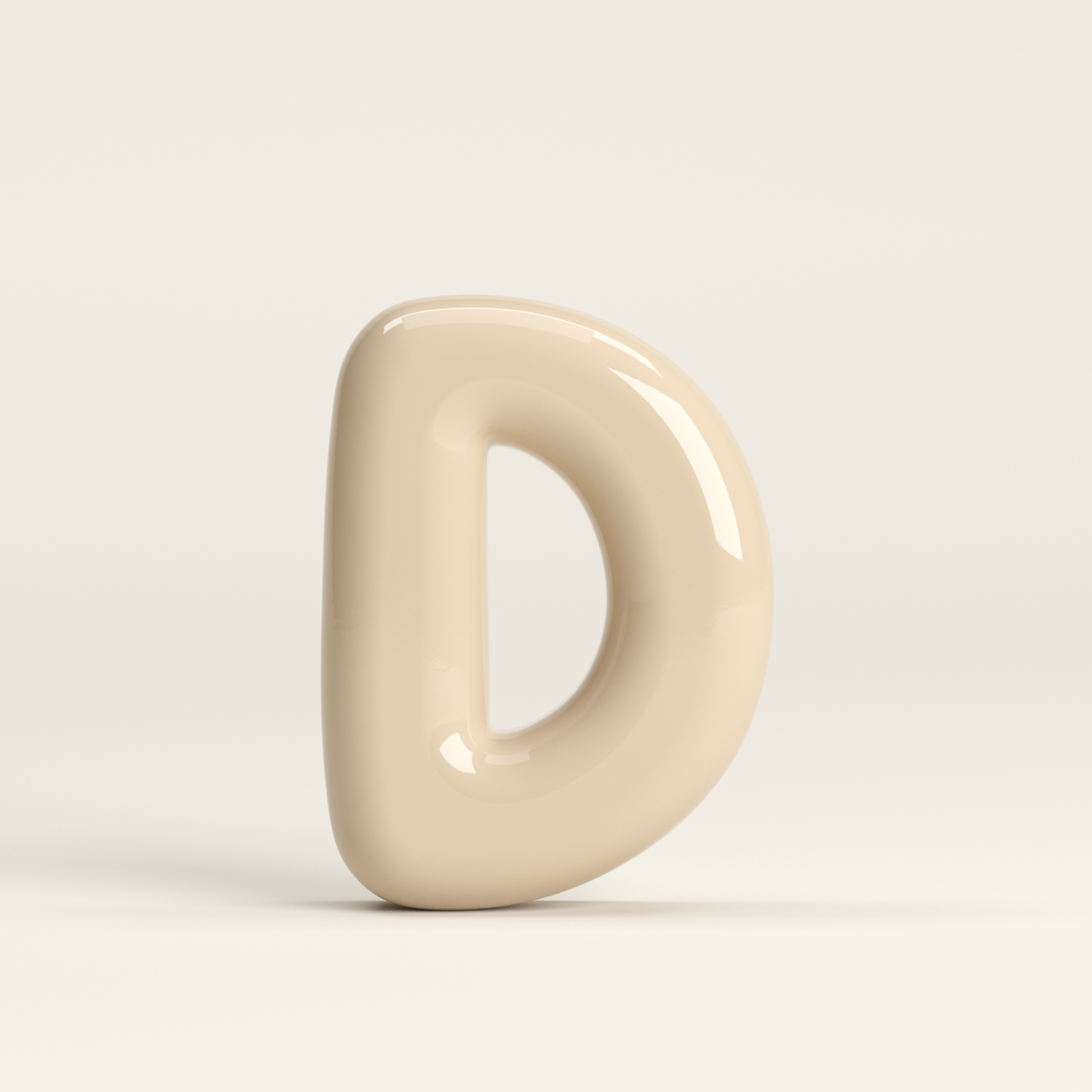 Letter D – handcrafted ceramic decor