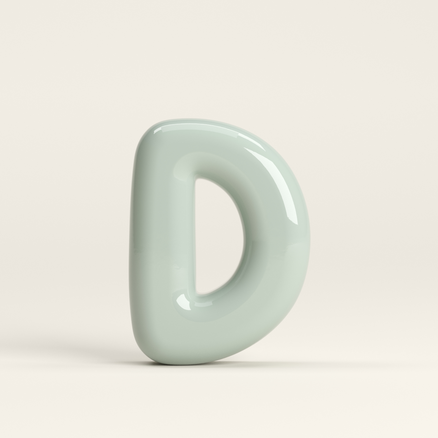 Letter D – handcrafted ceramic decor