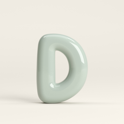Letter D – handcrafted ceramic decor