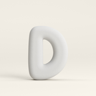 Letter D –  Unglazed ceramic decor