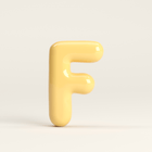 Letter F – handcrafted ceramic decor