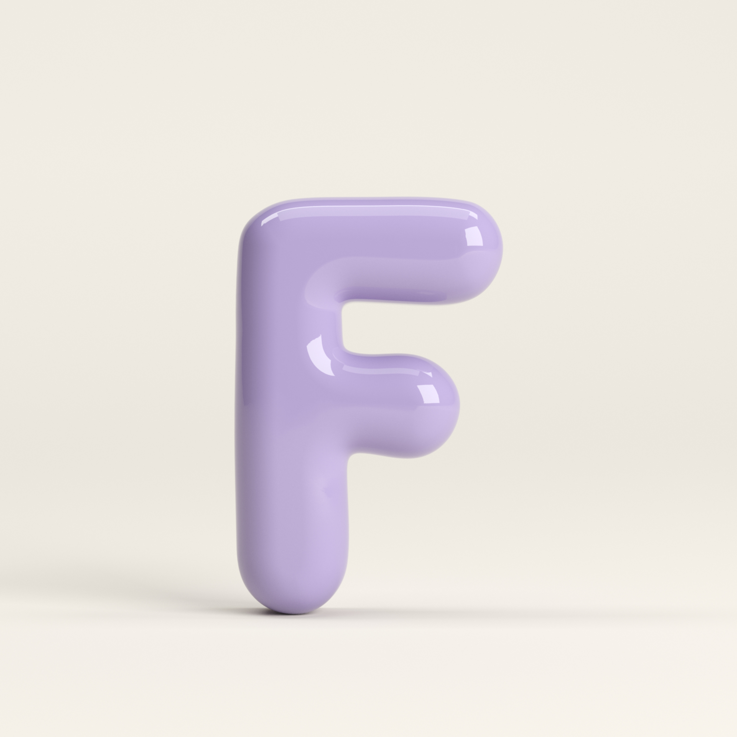 Letter F – handcrafted ceramic decor