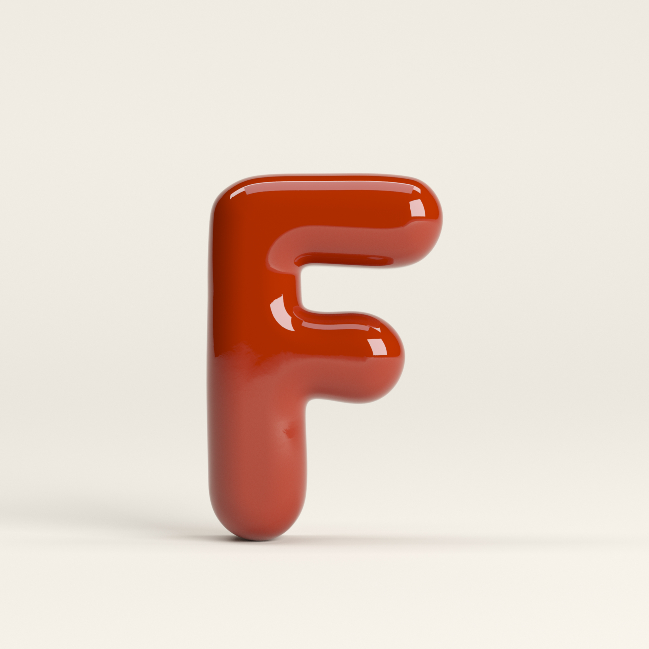 Letter F – handcrafted ceramic decor