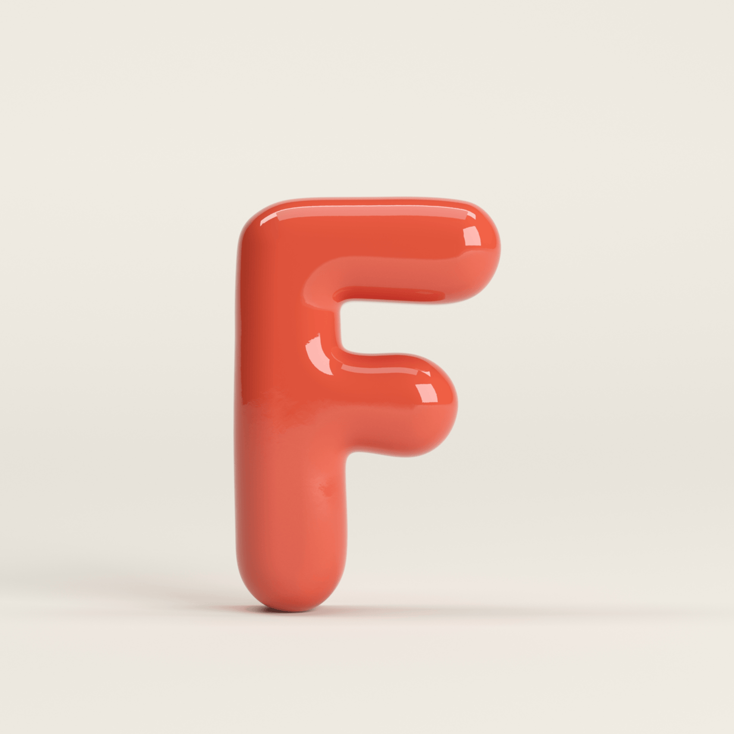 Letter F – handcrafted ceramic decor