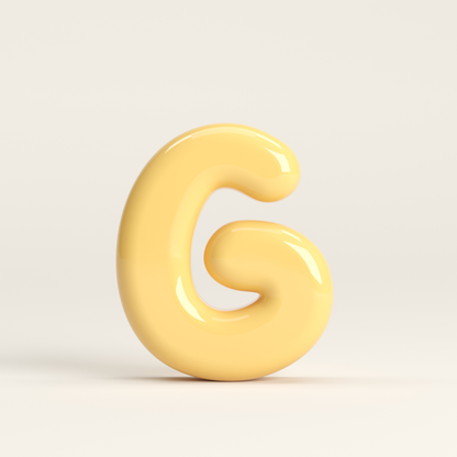 Letter G – handcrafted ceramic decor