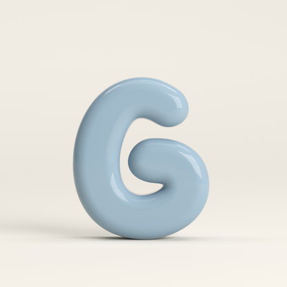 Letter G – handcrafted ceramic decor