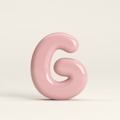 Letter G – handcrafted ceramic decor