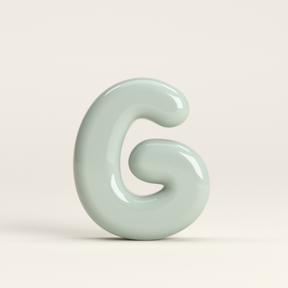 Letter G – handcrafted ceramic decor