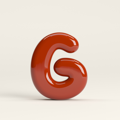 Letter G – handcrafted ceramic decor