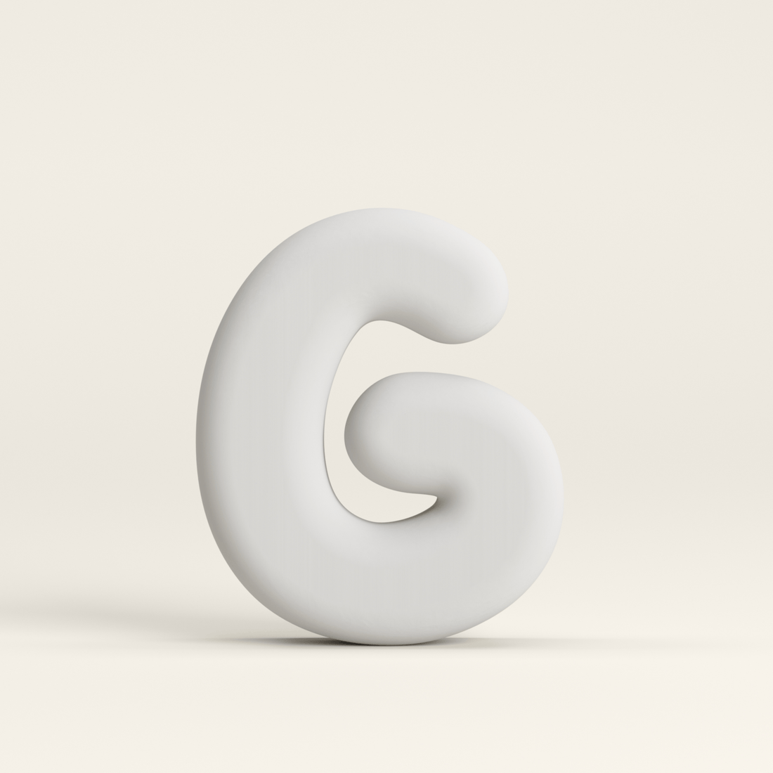 Letter G –  Unglazed ceramic decor