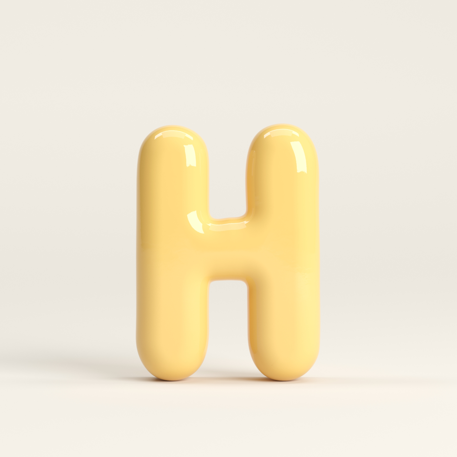 Letter H – handcrafted ceramic decor