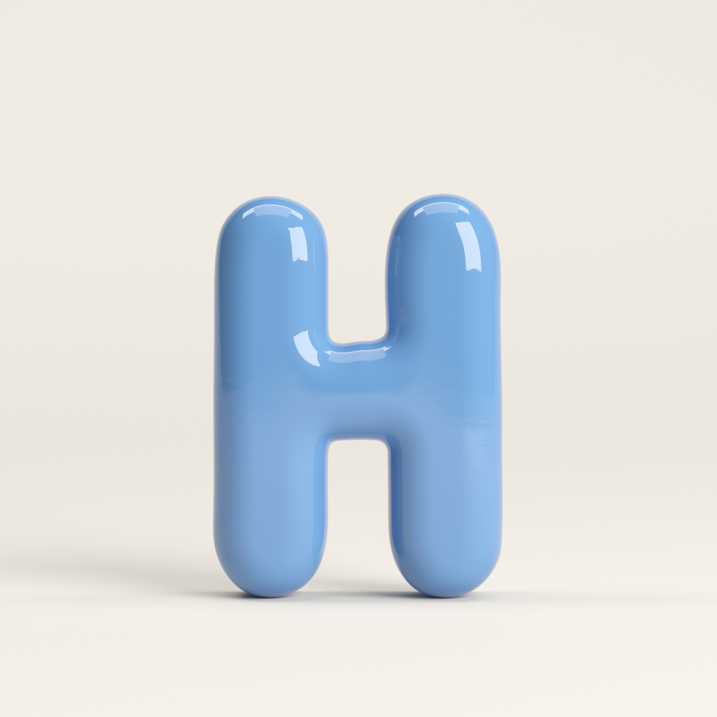 Letter H – handcrafted ceramic decor