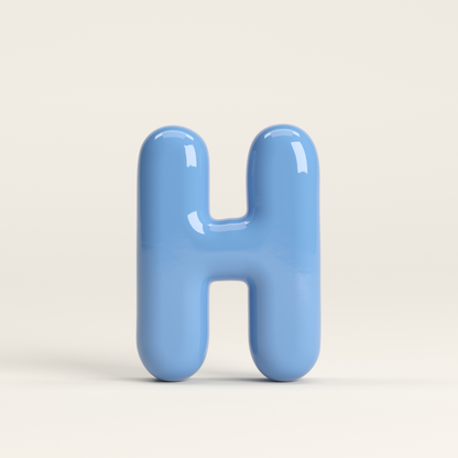 Letter H – handcrafted ceramic decor