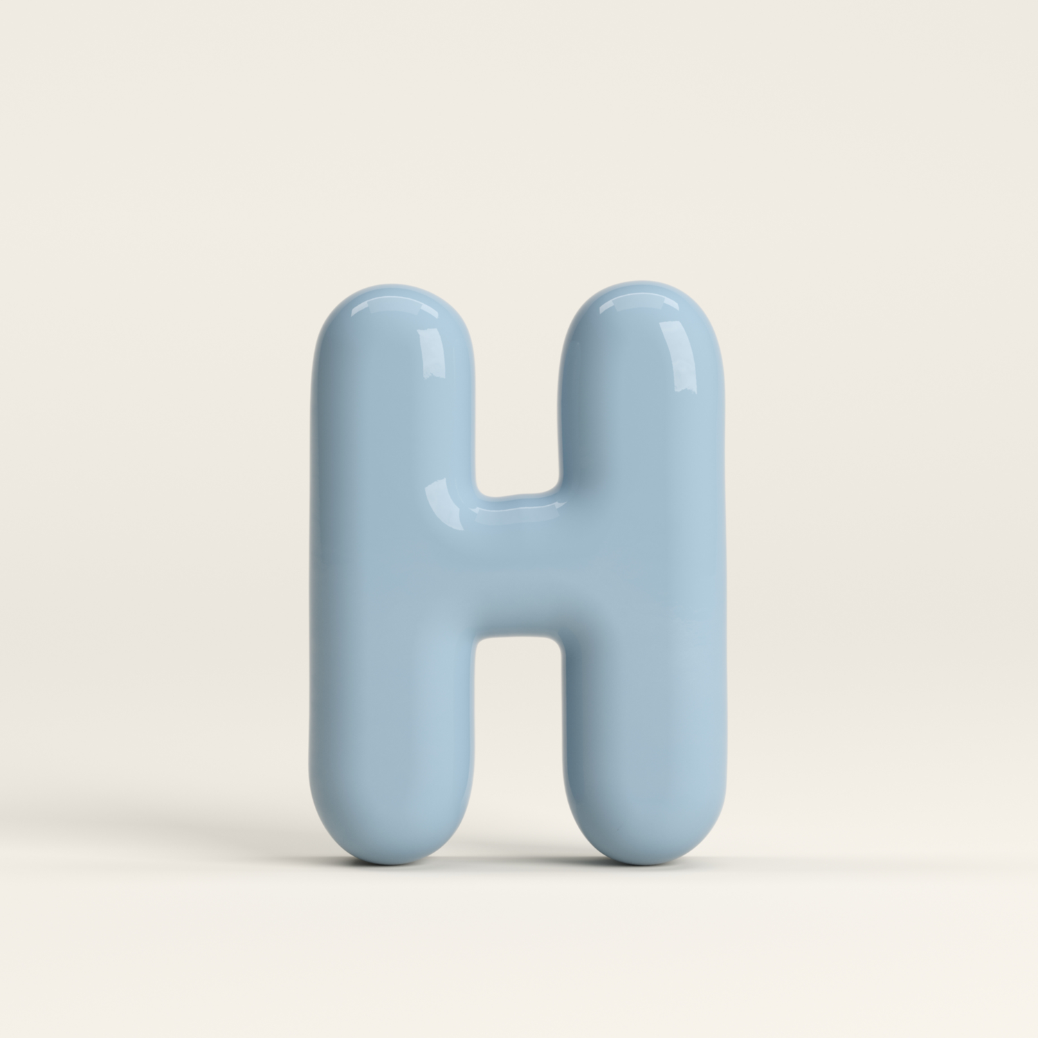 Letter H – handcrafted ceramic decor