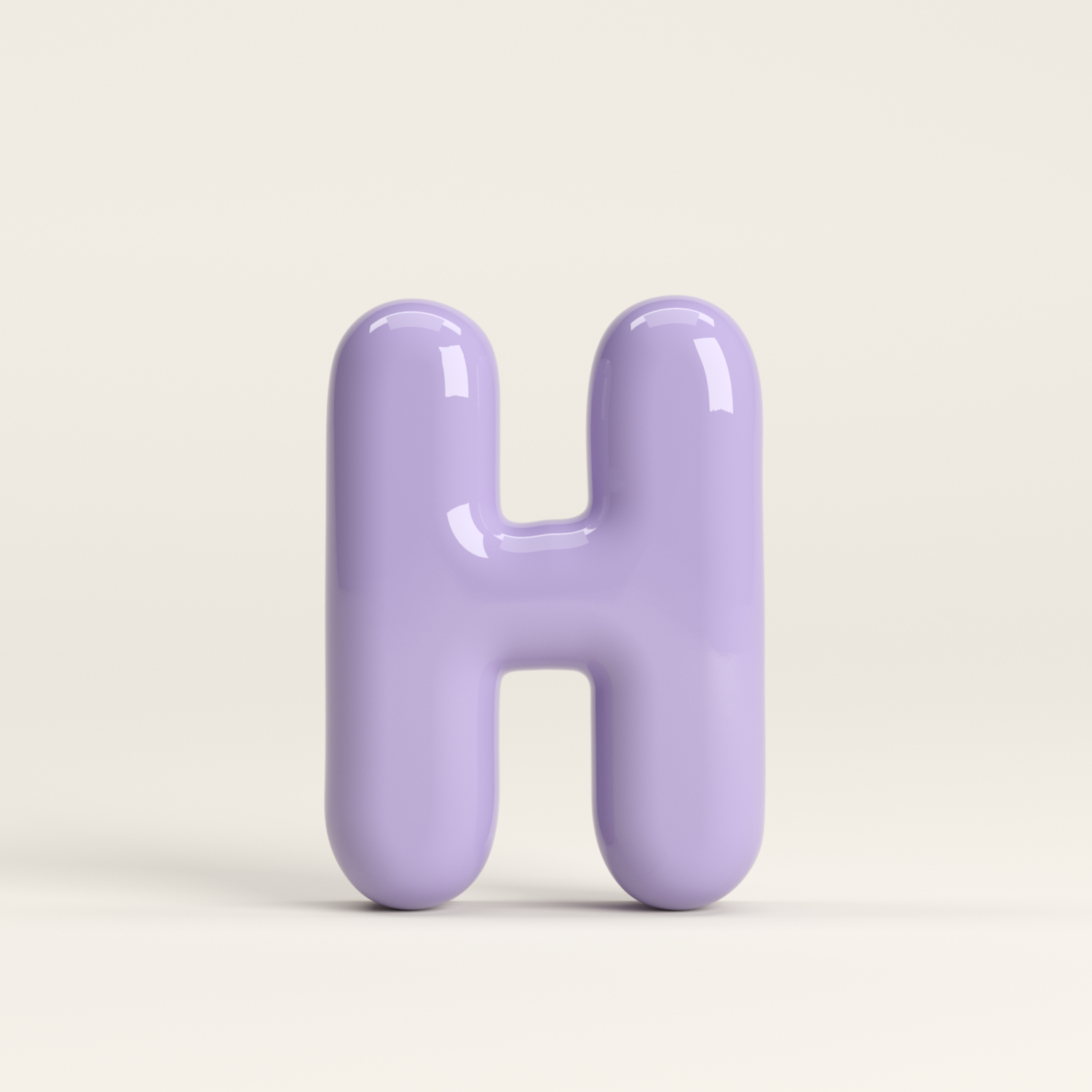 Letter H – handcrafted ceramic decor