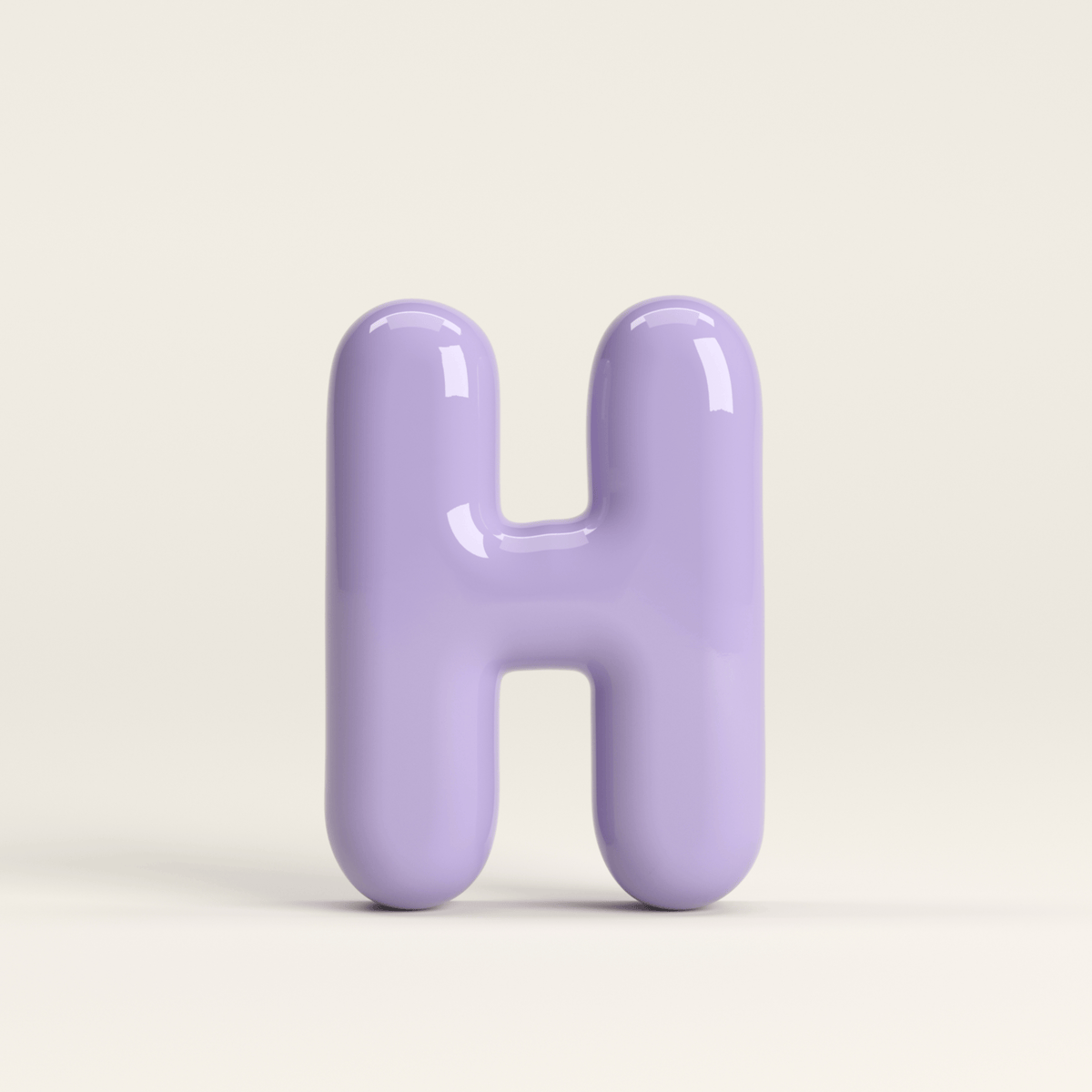 Letter H – handcrafted ceramic decor