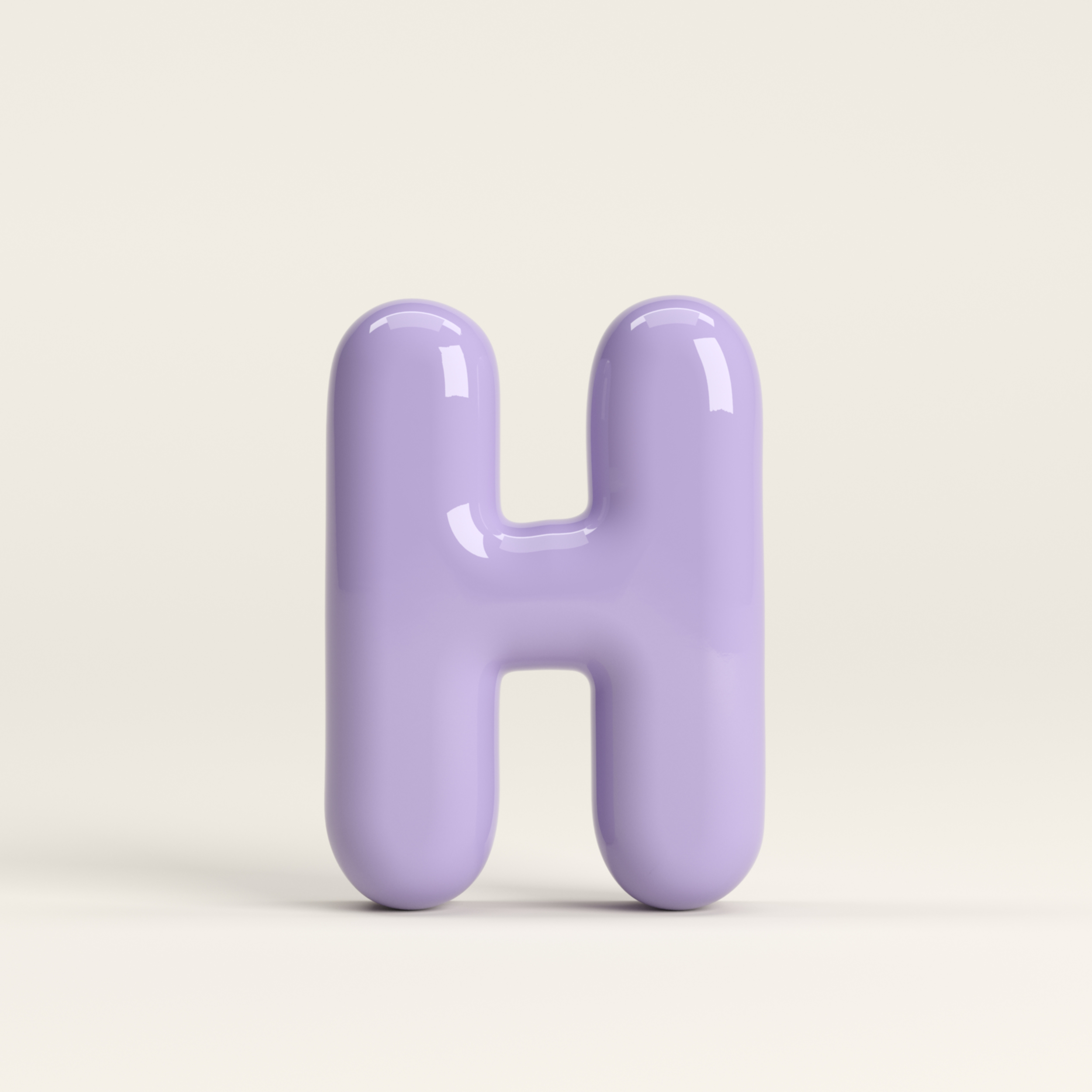 Letter H – handcrafted ceramic decor