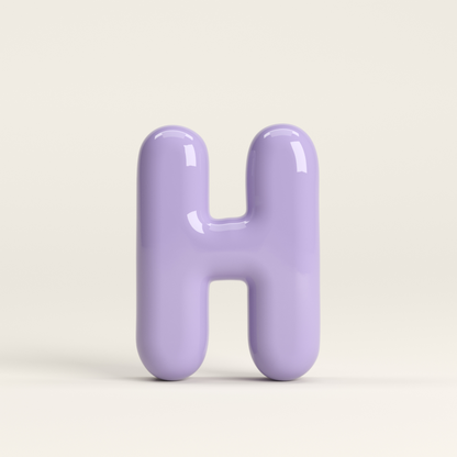 Letter H – handcrafted ceramic decor