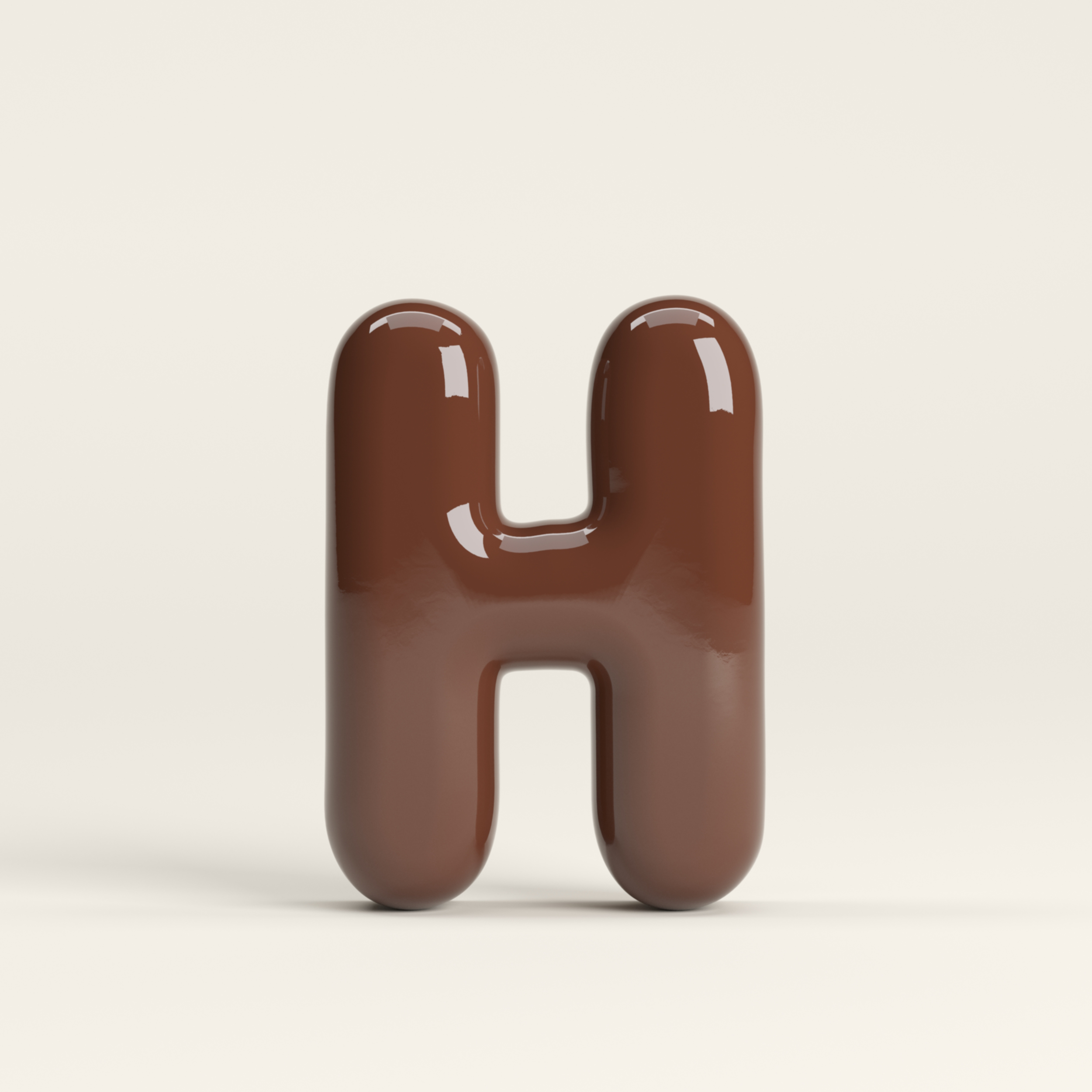 Letter H – handcrafted ceramic decor