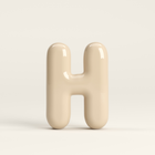 Letter H – handcrafted ceramic decor
